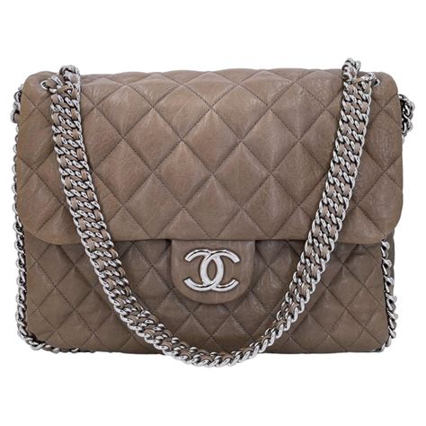 chanel chain around maxi taupe|chanel handbags flap.